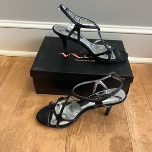 Nina baylyn black glitter 3 inch  heels   8.5